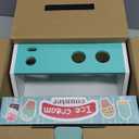 WHOHOLL Wooden Ice Cream Counter Playset for Toddler Girl Toys, Play Store Pretend Toy Food Play Kitchen Accessories with Fake Money & Coin, Christmas Birthday Gifts for 3+ Year Old Kids (Green)