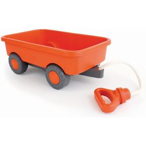 Green Toys Wagon, Orange - Pretend Play, Motor Skills, Kids Outdoor Toy Vehicle. No BPA, phthalates, PVC. Dishwasher Safe, Recycled Plastic, Made in USA.