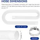 Pool Hoses for Above Ground Pools 1.5" Diameter x 59" Long, 2 Pack 1.5 Inch Above Ground Pool Hose Replacement Compatible with Intex Coleman Surface Skimmer, Filter Pump Hose, with 4 Metal Clamps