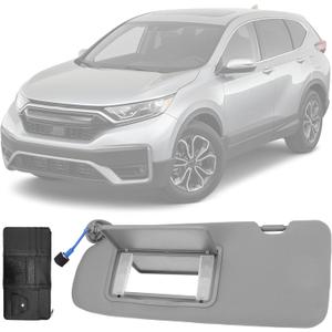 Driver Side Sun Visor Compatible with Honda CRV 2017 2018 2019 2020 2021 2022 Replace 83280TLAA12ZB Gray