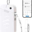 ORGSTA Label Maker Machine with Tape Bluetooth Portable Thermal Labelling Printer for School Home Office Organization, Wireless Mini Labeler S001 Label Machine with Label Sticker Maker, White