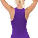 2 x NCAA Womens Binding Tank Top, Sleeveless Athletic Fit, Racerback (Purple, XL)