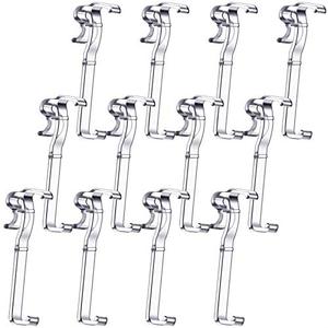 Blulu 20 Pieces Valance Clips for Blind 3. 25 Inch Window Blinds Hidden Clip Clear Plastic for Horizontal Blinds Retainer Holder, Hidden Valance Clips