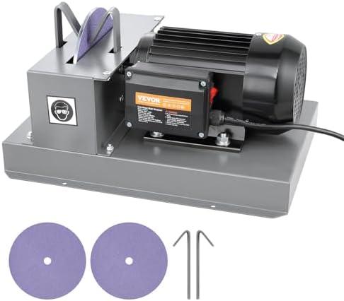 VEVOR Lawn Mower Blade Sharpener - 2/3HP 500W Grinder with 7-inch Ceramic Wheel, Sharpens High/Low Lift, Gator & Flat Blades