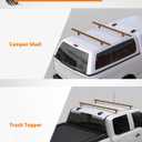 MELIPRON 60" Truck Topper Roof Rack for Pickup Truck Cap, Heavy Duty Aluminum Camper Shell Ladder Rack for Kayak/Canoe, 500lbs, Drilling Required