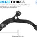 Front Lower Control Arms w/Ball Joints for Chrysler Town & Country 01-07, Dodge Caravan & Grand Caravan 2001-2007, Voyager 2001-2003 Suspension Kit K620004 K620005-2pc Set