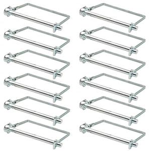 15 PCS 1/4*4-1/2 Inch Trailer Hitch Pin Shaft Locking Pin Safety Coupler Pin 1/4 Hitch pin Wire Lock Pin 1/4" x 4-1/2" for PTO,Farm,Lawn,Hitches,and Garden
