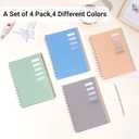 Yoment 4 Pack A5 Spiral Notebooks - 5.7x8.25 Hardcover Spiral Bound Notebook Journal, 160 Pages College Ruled, for Writing, Note Taking, Journaling, Study (Multicolor)
