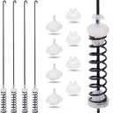 4Pcs Washer Suspension Rod Kit Replaces For Amana NTW4605EW0 NTW4516FW1 NTW4516FW2 NTW4516FW3, Whirlpool WTW4800BQ0 WTW4800BQ1 WET4027HW0 WTW4616FW2 WTW4815EW0 WTW4815EW1 WTW4816FW1 WTW4816FW2 Washer
