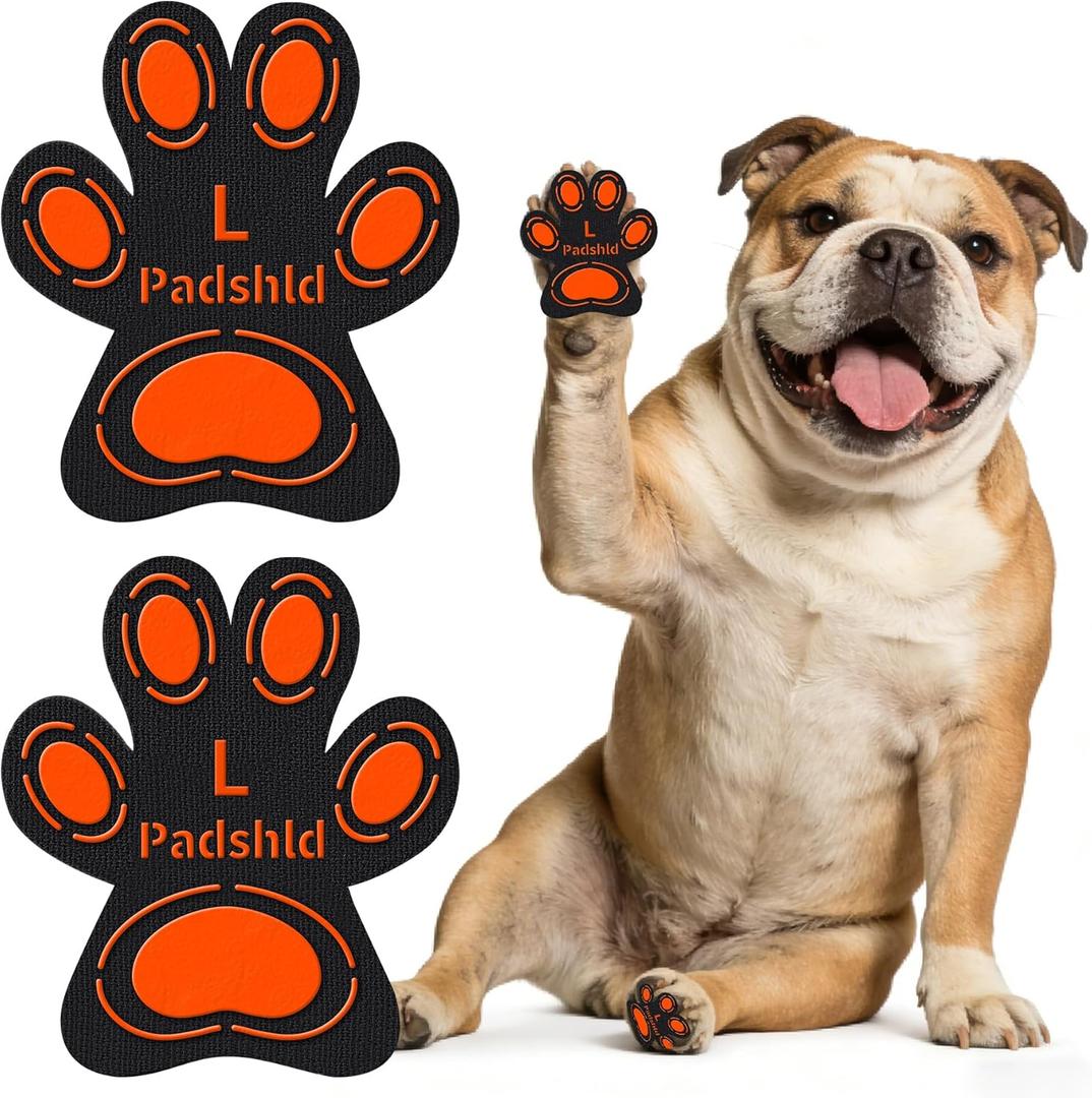 Anti Slip Dog Paw Pads for Senior Dogs - Paw Grips for Hardwood Floors, Enhanced Balance Traction Pads, Breathable Pet Paw Stickers Protectors for Dogs 7 Sets (28 Pcs) L