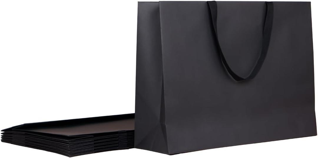6pcs 21.7x6.1x15.7 (4) Extra Large Size Gift Bags with Cotton Handles, Thick, Sturdy, Giant, Jumbo Paper Bags for Wedding, Birthday, Party, 1 count