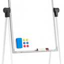 Large Doubole Sided White Board with Stands, 36" x 24" A-Stand Dry Erase Easel, Portable Flip Chart Easel with Height Adjustable Design for Home, School, Office