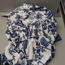 OFEEFAN Summer Dresses for Women Flowy Casual A-Line Midi Dress Beach Vacation Sundresses with Pockets, Size 2XL