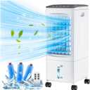 Portable Air Conditioners, 4-IN-1 Evaporative Air Cooler, Portable AC Unit w/ 6L Water Tank, Swamp Cooler w/7H Timer &120° Oscillation, Fast Cooling Air Conditioner for Bedroom Home Office