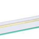 LANC Gold Bathroom Shelf Glass Shelves 20-Inch Floating Tempered Glass Shelf Rectangular Modern Stainless Steel Wall Mounted Cologne Shelves for Men Shower Bathroom Kitchen OrganizersA7613BG, 53 cm x 19 cm x 20 cm