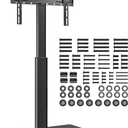 Rolling TV Stand for 32-65 Inch TVs with Hardware Set, Portable Mobile TV Stand on Wheels, 8-Level Height Adjustable TV Cart with Swivel & Tilt Mount for Bedroom/Living Room/Office/Corner, Cream Color