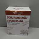 50 OZ Sourdough Starter Jar with Thermometer, Scraper, Cloth Cover and Lid. Reusable Sourdough Jar Kit Use for Home Bakery