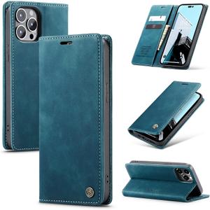 for iPhone 14 Pro Max Case, Flip Wallet Leather Case with Card Holder Magnetic Closure Shockproof Kickstand Protective Phone Cases Cover for iPhone 14 Pro Max, Blue-Green