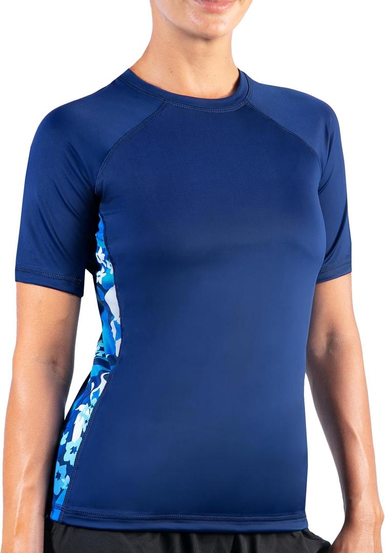 Kanu Surf Women's Breeze UPF 50+ Short Sleeved Active Rashguard & Workout Top (Blue, XS)