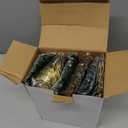 Lullaby 150PCS Gold Plastic Silverware - Disposable Flatware with Green Handles, Includes 50 Knives, 50 Forks, 50 Spoons, Perfect for Birthdays, Weddings, Picnics