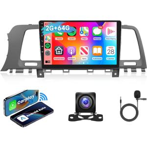 [2G+64G] Android Car Radio for Nissan Murano 2008-2014 (LHD) Car Stereo Carplay Wireless Android Auto, Hodozzy 9 inch Touch Screen with GPS/WiFi Bluetooth, FM RDS, Mirror Link, Backup Camera