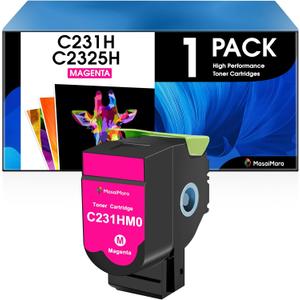 MasaiMara Magenta C231HM0 Compatible Toner Cartridges Replacement for Lexmark C2325dw C2425dw C2535dw MC2640adwe MC2535adwe MC2425adw MC2325adw Printer