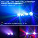 Telbum DJ Lights with Stand, Rotating Disco Ball PartyBar Light Set, LED DJ Lights Remote & Sound Activated, Mobile Stage Lighting Package, for Parties Gig Bar Move Band Wedding Halloween Christmas