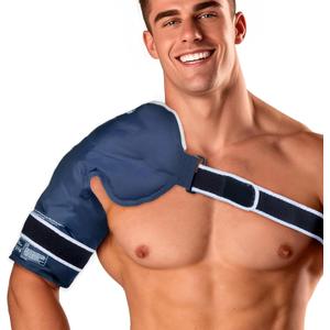 Magic Gel Shoulder Ice Pack Wrap - Reusable and Adjustable Arm Sling for Cold Shoulders Compression Men Women Pitchers Rotator Cuff - Easy to Freeze