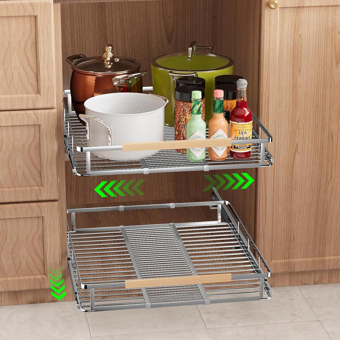 Expandable Pull-Out Cabinet Drawer