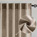 MIULEE Taupe Grey Linen Curtains 72 Inch Length 2 Panels for Bedroom Living Room, Soft Linen Textured Window Drapes Semi Sheer Light Filtering Back Tab Rod Pocket Farmhouse Modern Burlap Look Decor