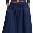 Tankaneo Womens 2 Piece Skirt Sets 3/4 Sleeve Knit Cardigan Elastic Waist Midi Skirt Outfits Casual Matching Dress Set (Large, Navy)