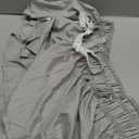 MEILA Wrap Around Bed Skirt Three Fabric Sides Elastic Dust Ruffled 16 Inch Tailored Drop,Easy to Install Fade Resistant-Grey, Queen/King