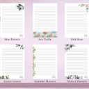 JW Letter Writing A4 Pad Stationery Paper Lined Gift Notepad Writing Sheets (Blue Flowers)