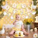 3 x SUNBEAUTY Goose Theme Banner - Goose Baby Shower Garland,One Goose Birthday, First Birthday, Farm Animal Themed Party Decorations