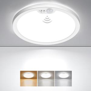 BLNAN Motion Sensor Ceiling Light Wired, 12 Inch 3000K 4000K 5000K Selectable LED Flush Mount Light Fixture, Motion Activated Light with Timer for Hallway Stair Walk-in Closet, Non-Dimmable, 12inch-1pack