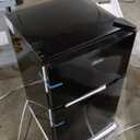 Midea WHD-113FB1 Double Door Mini Fridge with Freezer for Bedroom Office or Dorm with Adjustable Remove Glass Shelves Compact Refrigerator, 3.1 cu ft, Black