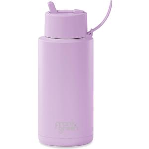 frank green - Ceramic Reusable Bottle - Stainless Steel Water Bottle With Straw, Insulated Water Bottle, Metal Water Bottle - Flip Straw Lid - 34oz - Lilac Haze
