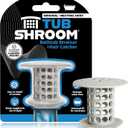 TubShroom Bathtub Drain Hair Catcher in-Drain Tub Strainer & Clog Prevention Protector, Fits Standard 1.41.75 Tub Drains, Easy Clean, Captures Human & Pet Hair Out of Sight (Gray)