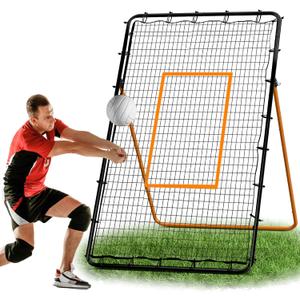 Volleyball Rebounder NetPortable 7x4 ft Training Equipment for Spike and Smash Practice - 5 Rebound Angles Custom Target Area for Volleyball Sports Training