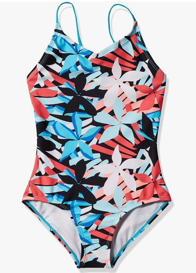 Kanu Surf Girls Daisy Beach Sport One Piece Swimsuit 6X