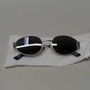 livho 2025 Trendy Oval Sunglasses - Stylish Polarized Shades for Everyday - Retro Metal Frames (Grey/Silver)