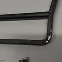 Towel Rack for Bathroom, Foldable Towel Holder with Double Towel Bars, Wall Mounted SUS304 Stainless Steel Bathroom Tower Shelf, Space-Saving Towel Hanger for Bathroom, Lavatory (Black,16 in)