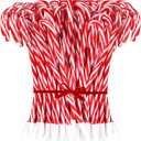 Meanplan 100 Pieces Candy Cane Pen Christmas Snowman Pen Umbrella Cane Ballpoint Pen with Black Ink for Christmas Classroom Gifts Stationery Supplies (Novel Style) (White)