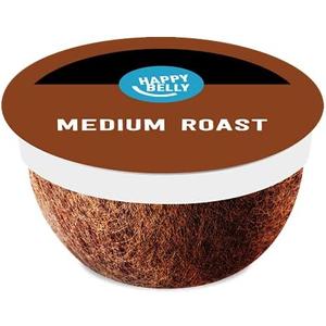 Amazon Brand - Happy Belly Medium Roast Compostable Coffee Pods, Compatible with K-Cup Brewer, 96 Count
