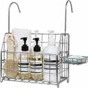 Large Rustproof Shower Caddy Hanging, 304 Stainless Steel Hanging Shower Organizer Basket for Bathroom & Bathtub, Over the Rod Shower Rack for Shampoo, Conditioner, Soap & Bath Accessories(Silver)