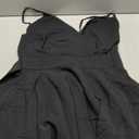 Hocuos Women's Dress Sexy V-Neck Adjustable Spaghetti Strap Waist Tie Sleeveless Layer Ruffle Hem A Line Mini Dresses, L