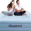 Beautyrest Air Mattress with Built Pump and Air Bed Back Support, Ideal for Guests, Camping,18" Queen