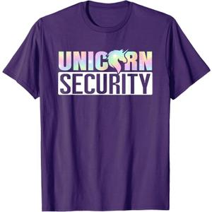 Halloween Mom Dad Daughter Adult Costume Unicorn Security T-Shirt