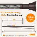 Bronze Shower Curtain Rod, Shower Tension Rod Adjustable 30 To 64 Inch,Shower Curtain Rods Spring Tension For Bathroom No Drilling No Rust