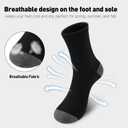 LITERRA 30 Pairs Men's Breathable Crew Socks Soft Casual Comfort, Everyday Length Size 13-15, Black White Grey Bulk Pack (XL)